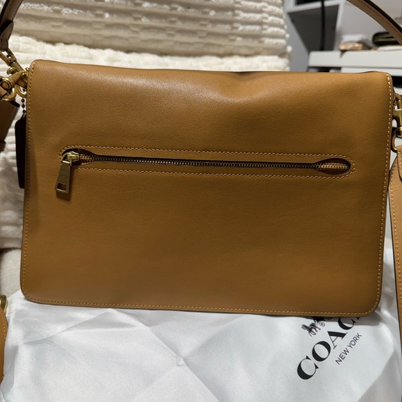 Coach Chain Tabby 30 Leather Shoulder Bag in Honey Brown with Gold Hardware - Picture 3 of 7